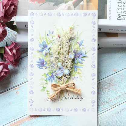 Handmade Dried Flower Card