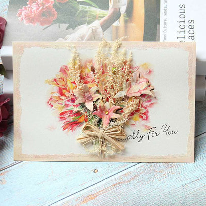 Handmade Dried Flower Card