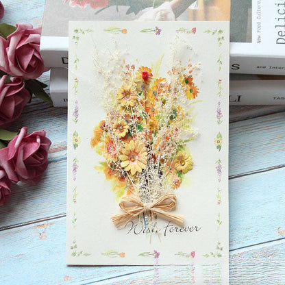 Handmade Dried Flower Card